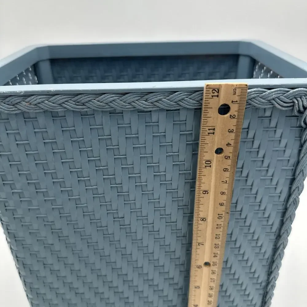 Vintage Mervyns Light Blue Plastic Basket Weave USA